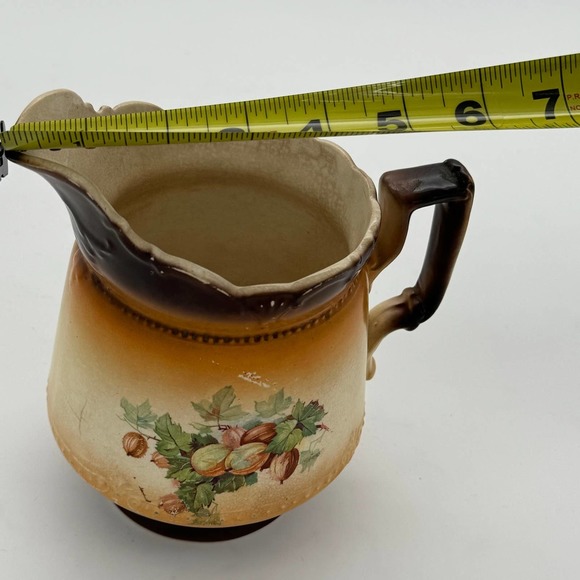 Vintage 60s-70s Transferware Pitcher Fruit Creamer MCM Harvest‎ - Picture 9 of 10